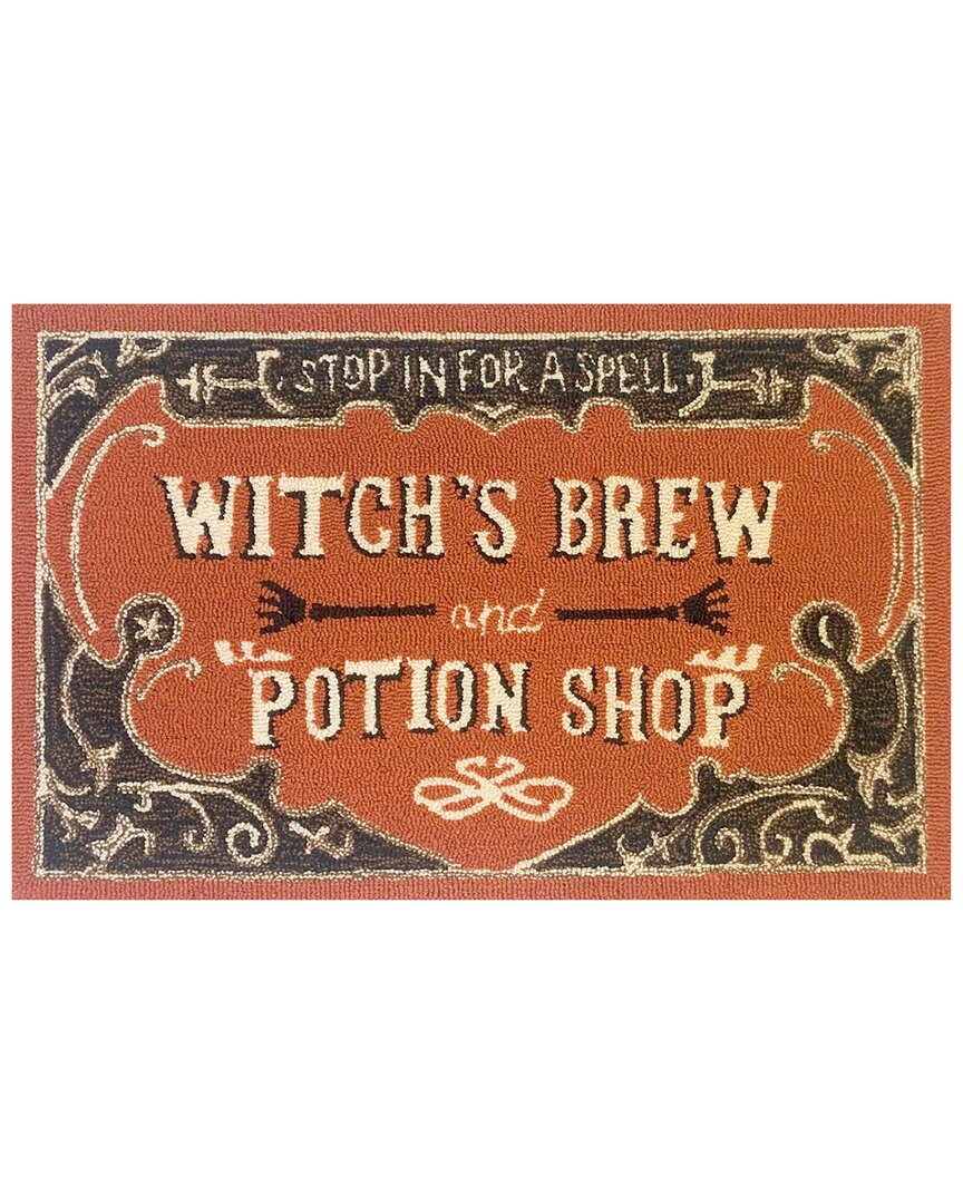 The Rug Market Witches' Brew 30x48in Doormat In Orange
