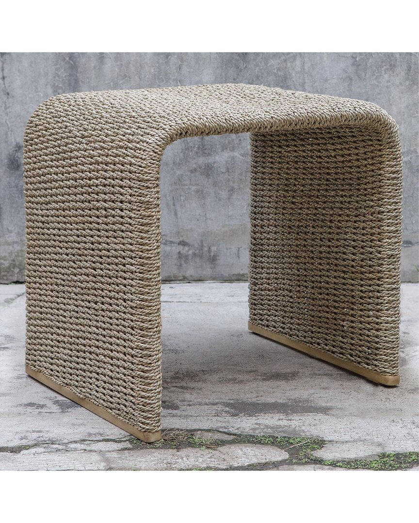 Uttermost Calabria Woven Seagrass End Table