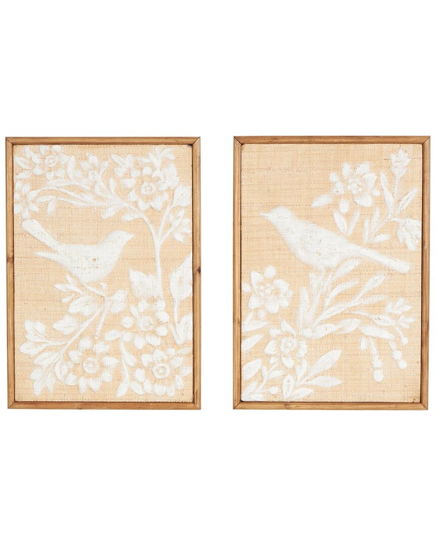 Peyton Lane Set Of 2 Bird Wood Home Wall Decor