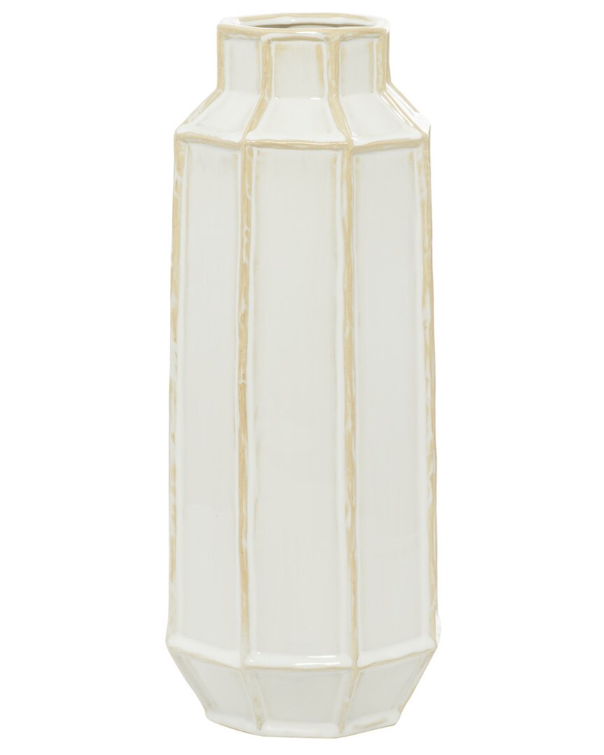 Peyton Lane Ceramic Vase In White