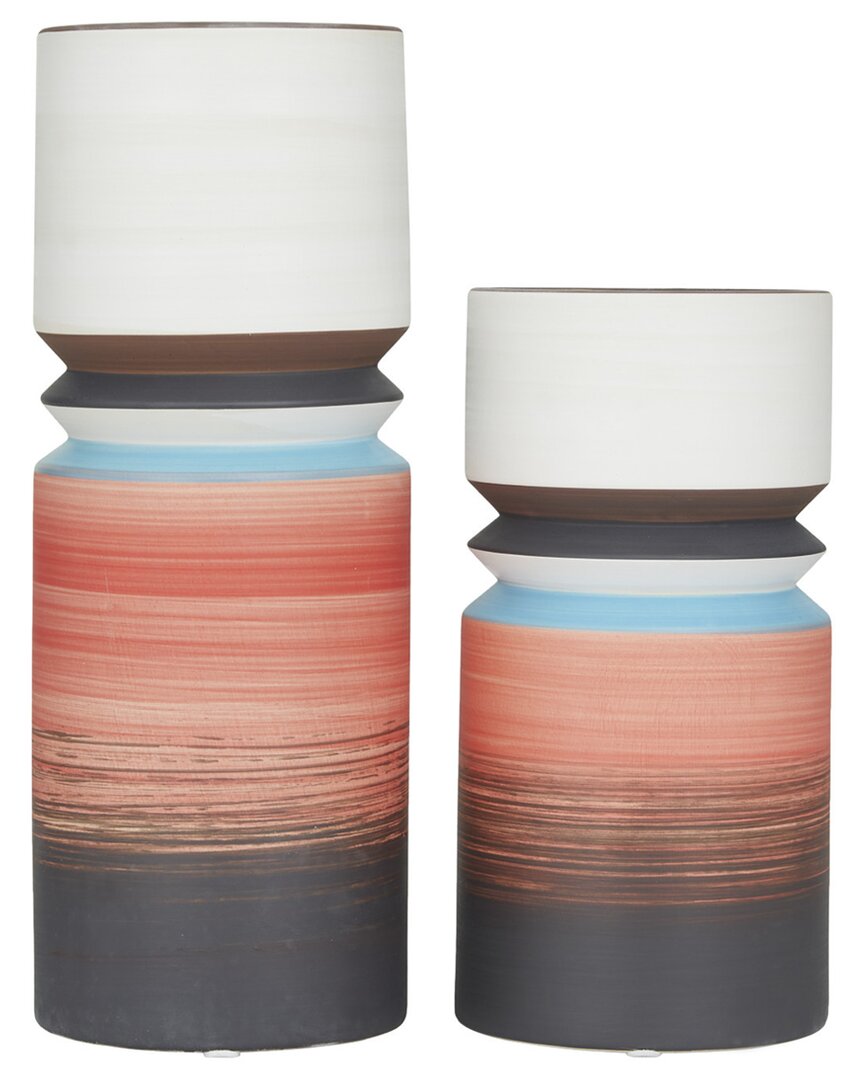 Peyton Lane Set Of 2 Multi Stoneware Vase
