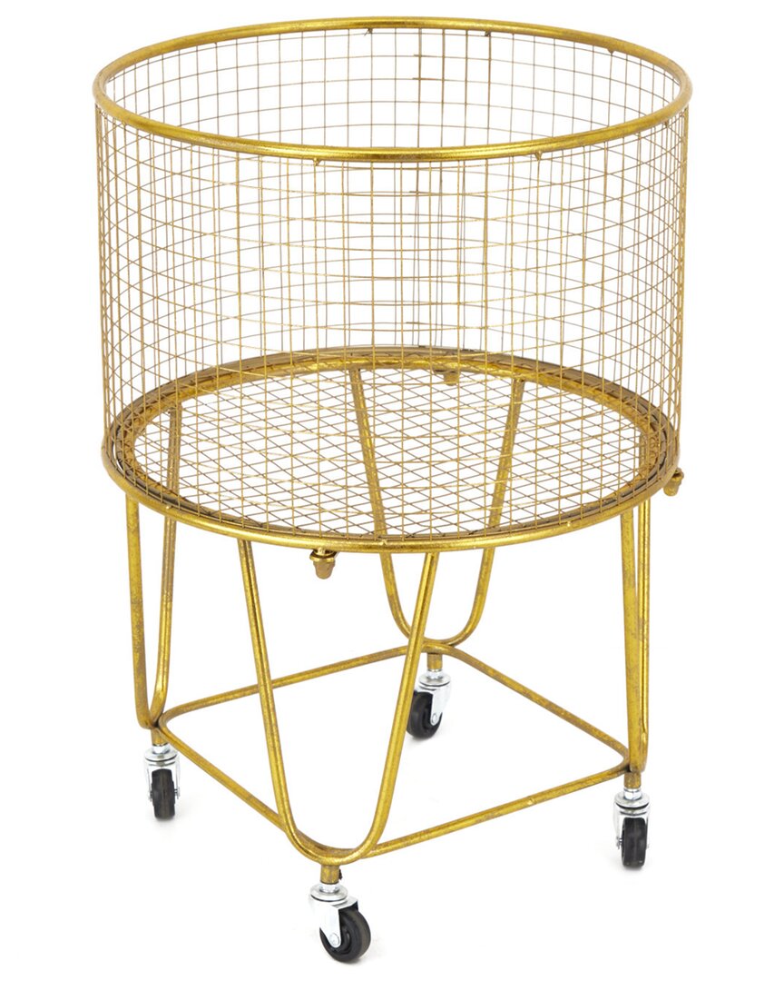 Peyton Lane Glam Storage Cart In Gold