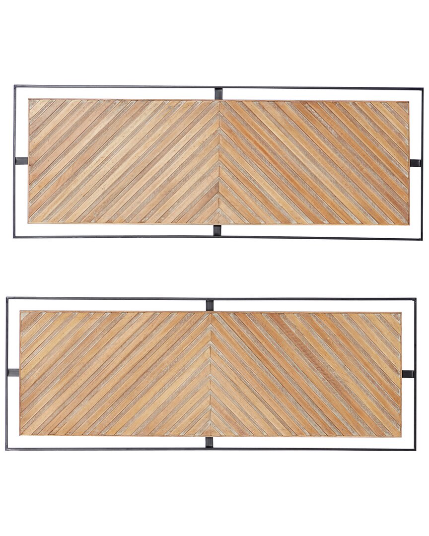Peyton Lane Set Of 2 Brown Farmhouse Wall Decor