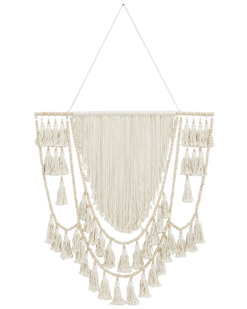 Peyton Lane Wood Traditional Wall Decor In White