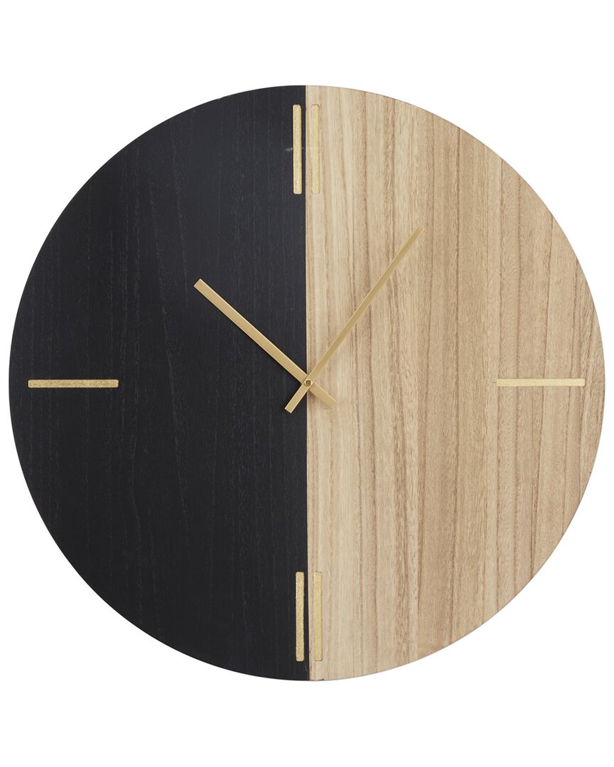 Cosmoliving By Cosmopolitan 2-toned Wall Clock In Black