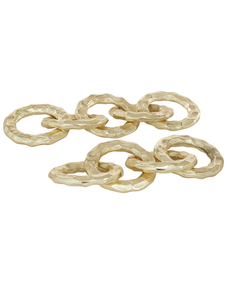 Cosmoliving By Cosmopolitan Chain Decor Set In Gold