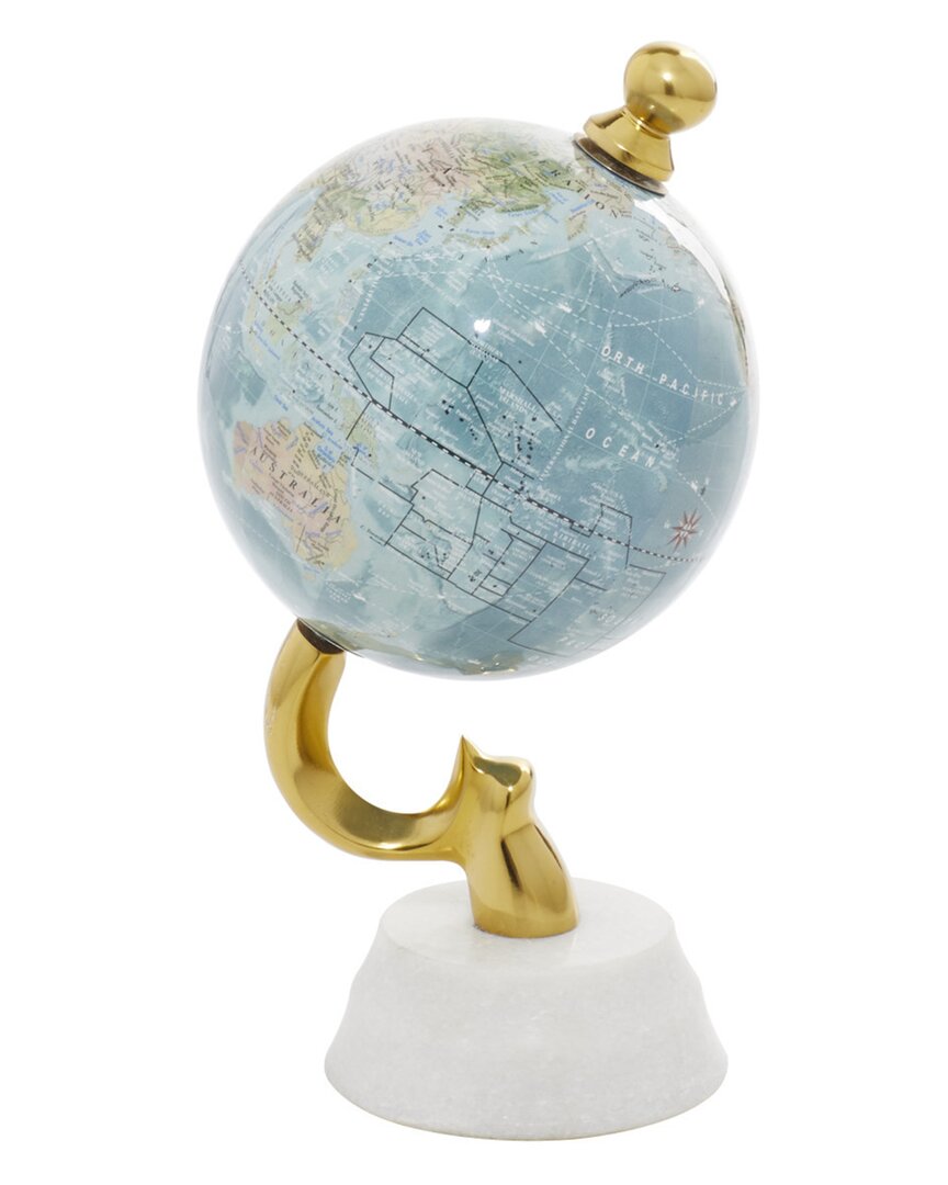 Peyton Lane Stoneware Coastal Globe In Blue