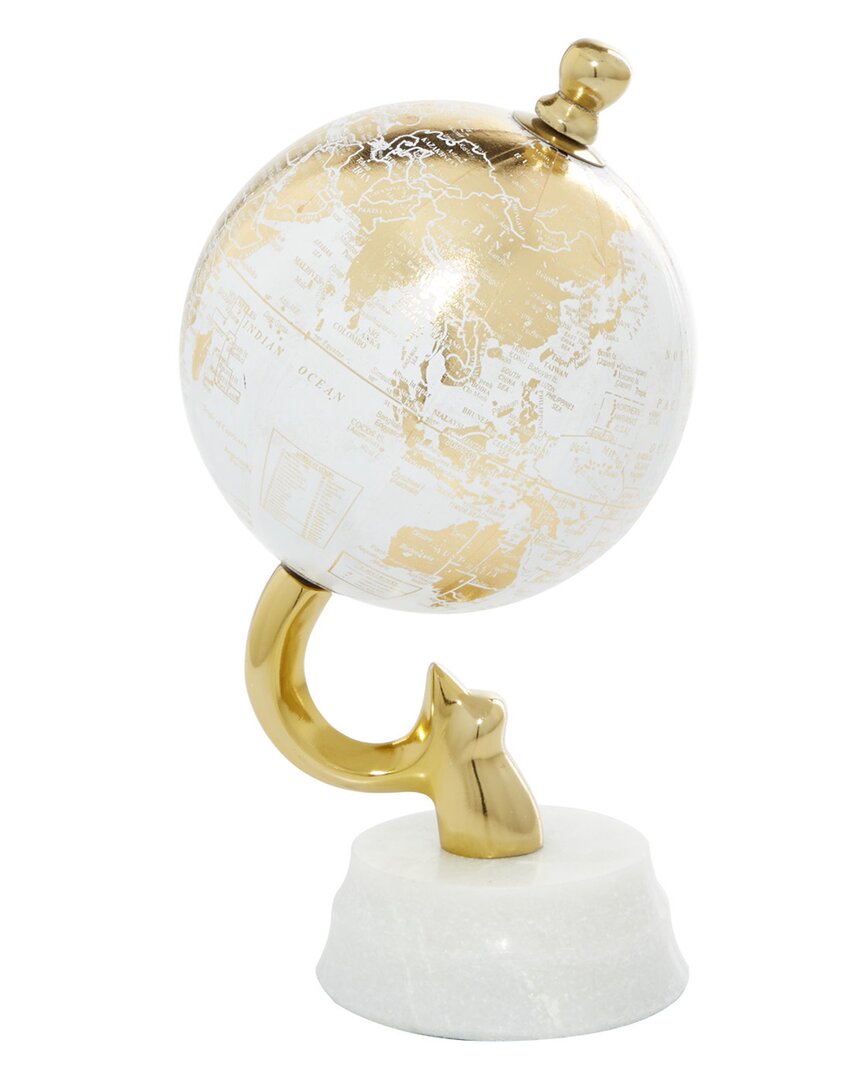 Peyton Lane Stoneware Coastal Globe In Gold