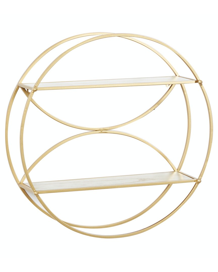 Cosmoliving By Cosmopolitan Contemporary Wall Shelf In Gold