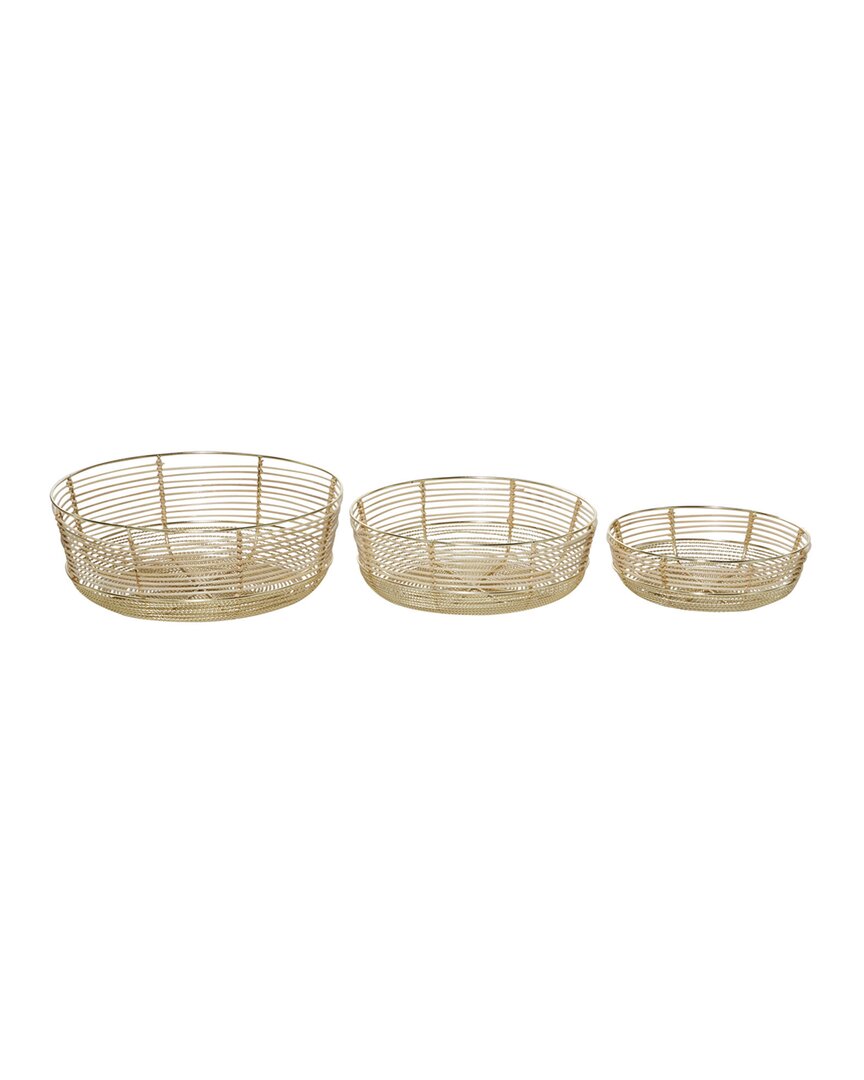 Peyton Lane Set Of 3 Decorative Bowl In Gold