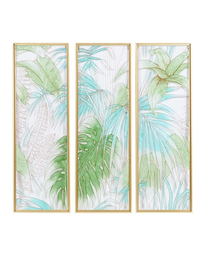 Cosmoliving By Cosmopolitan 3pc Wall Art In Green