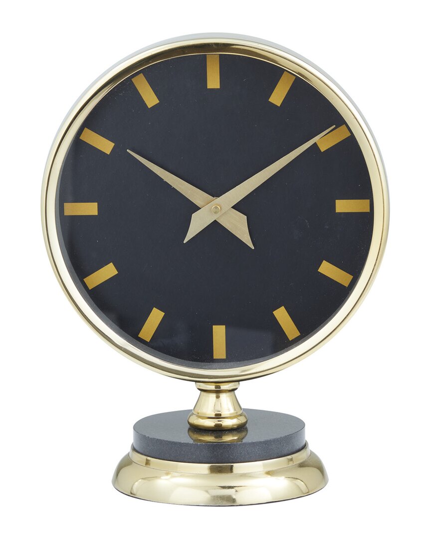 Peyton Lane Stainless Steel Modern Clock In Gold