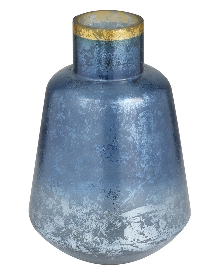 Peyton Lane Glass Coastal Vase In Blue