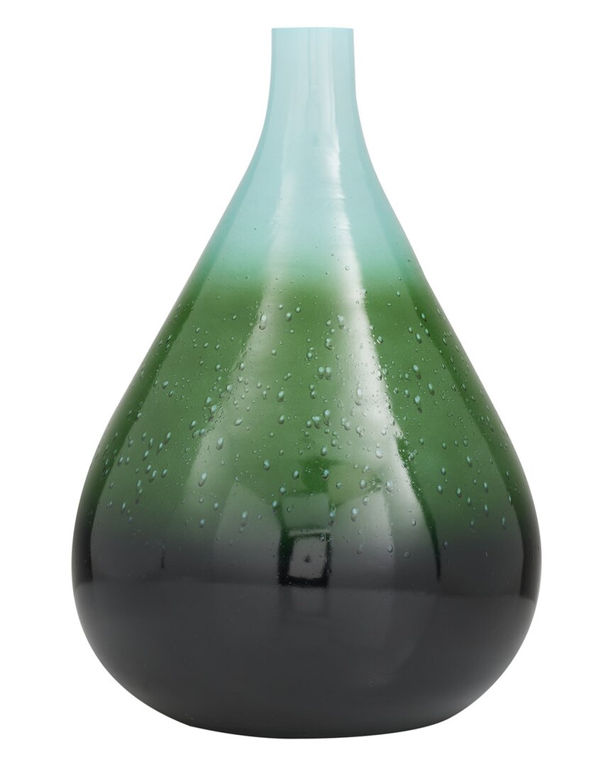 Peyton Lane Green Glass Ombre Vase