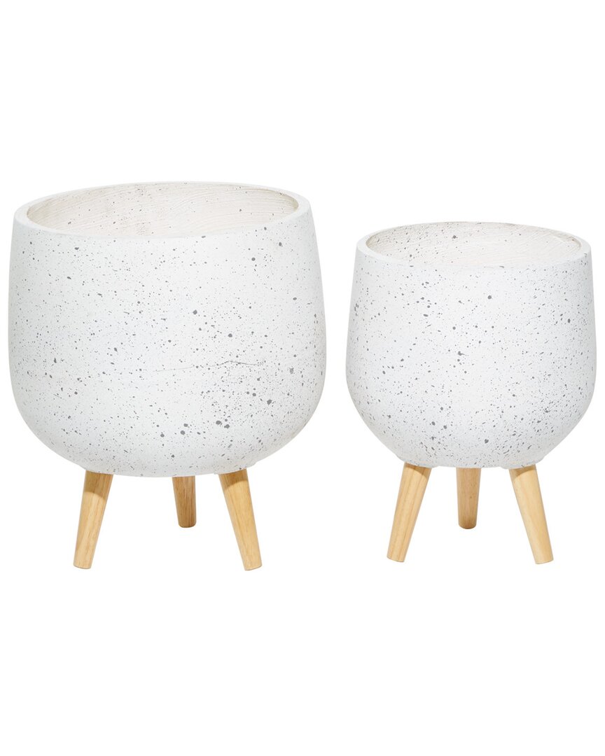 Peyton Lane Set Of 2 Mgo Contemporary Planters