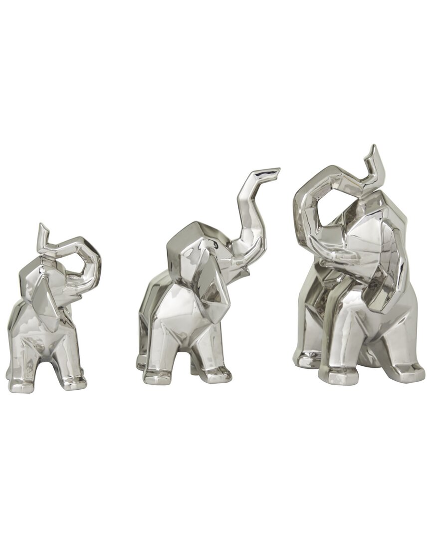 Cosmoliving By Cosmopolitan Dnu  Set Of 3 Decorative Elephants