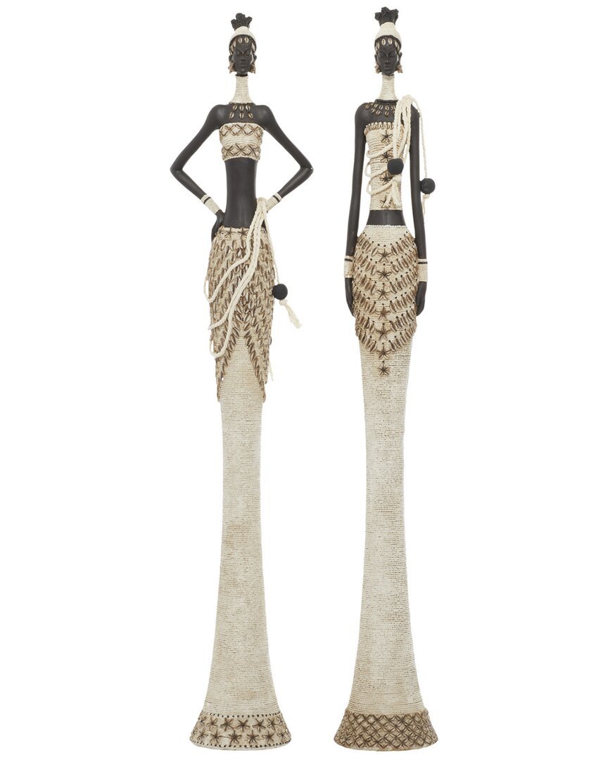 Peyton Lane Set Of 2 Polystone Contemporary Sculptures