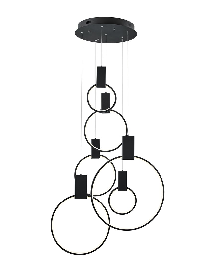 Finesse Decor Hong Kong Led Circular Chandelier In Silver