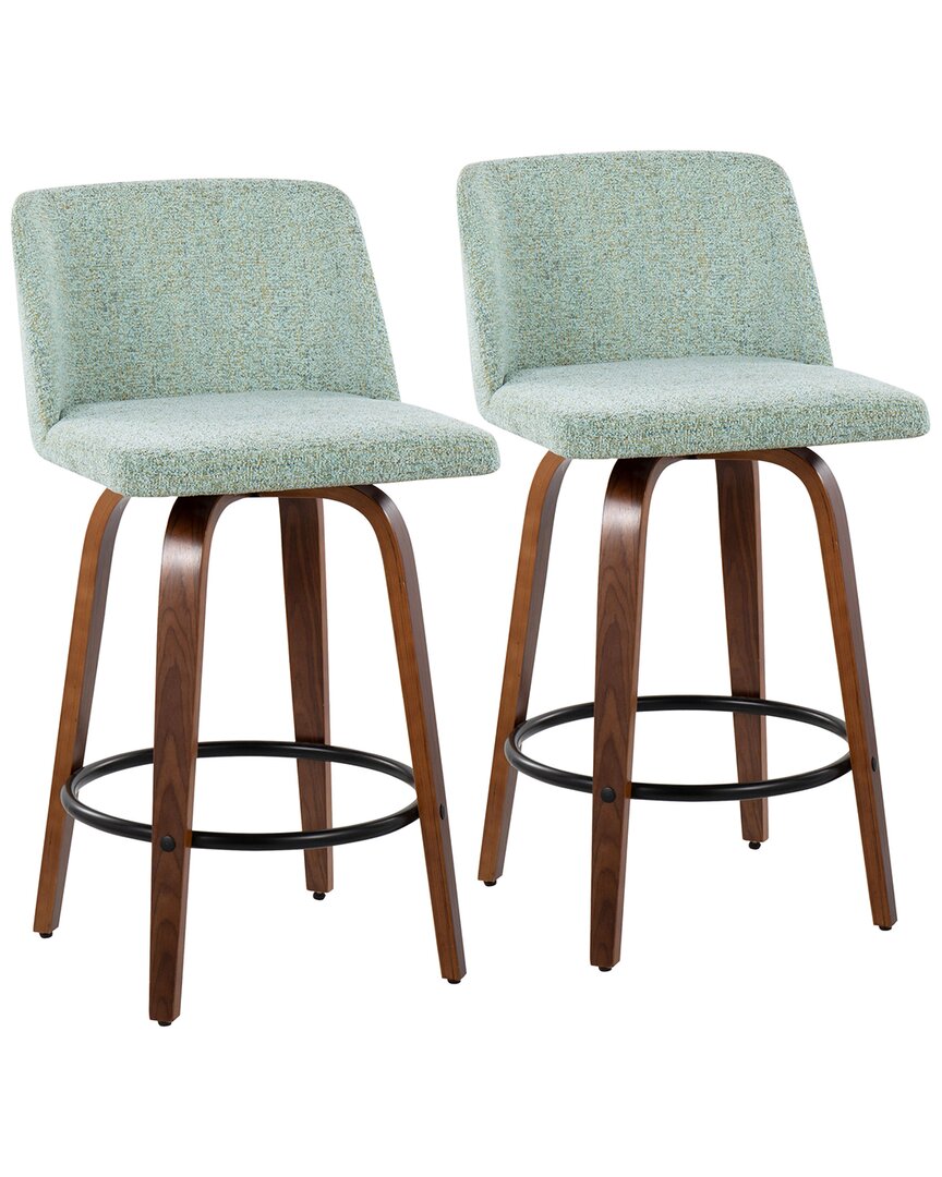 Lumisource Toriano Counter Stool Set Of 2 In Brown