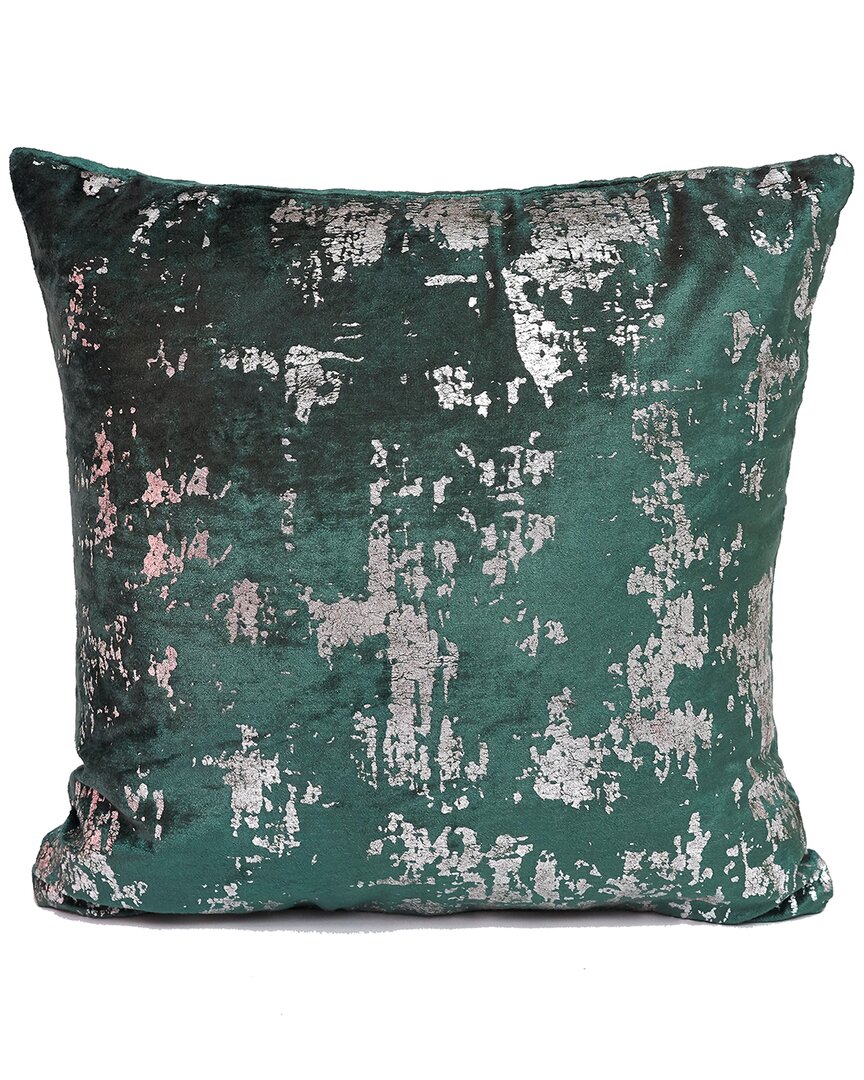 Harkaari Green Patch Foil Pattern Throw Pillow