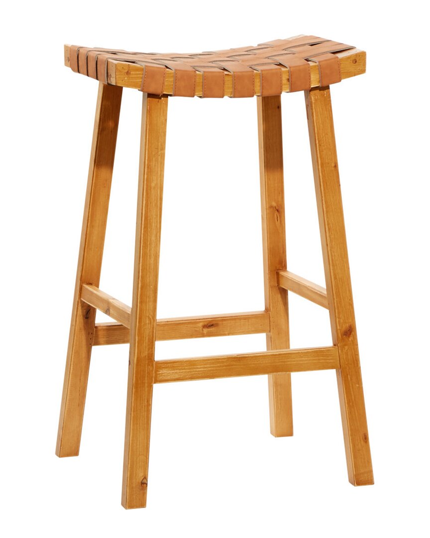 Peyton Lane Wood Rustic Bar Stool In Brown