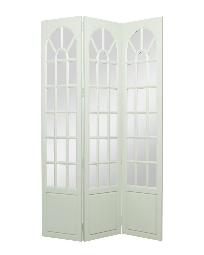 Peyton Lane Green French Country Pine Room Divider Screen