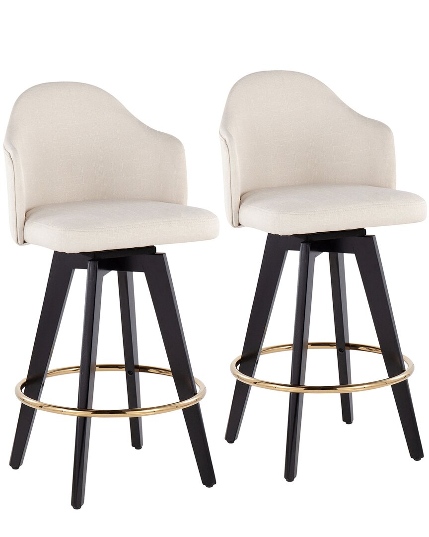 LUMISOURCE LUMISOURCE SET OF 2 AHOY 26IN COUNTER STOOLS