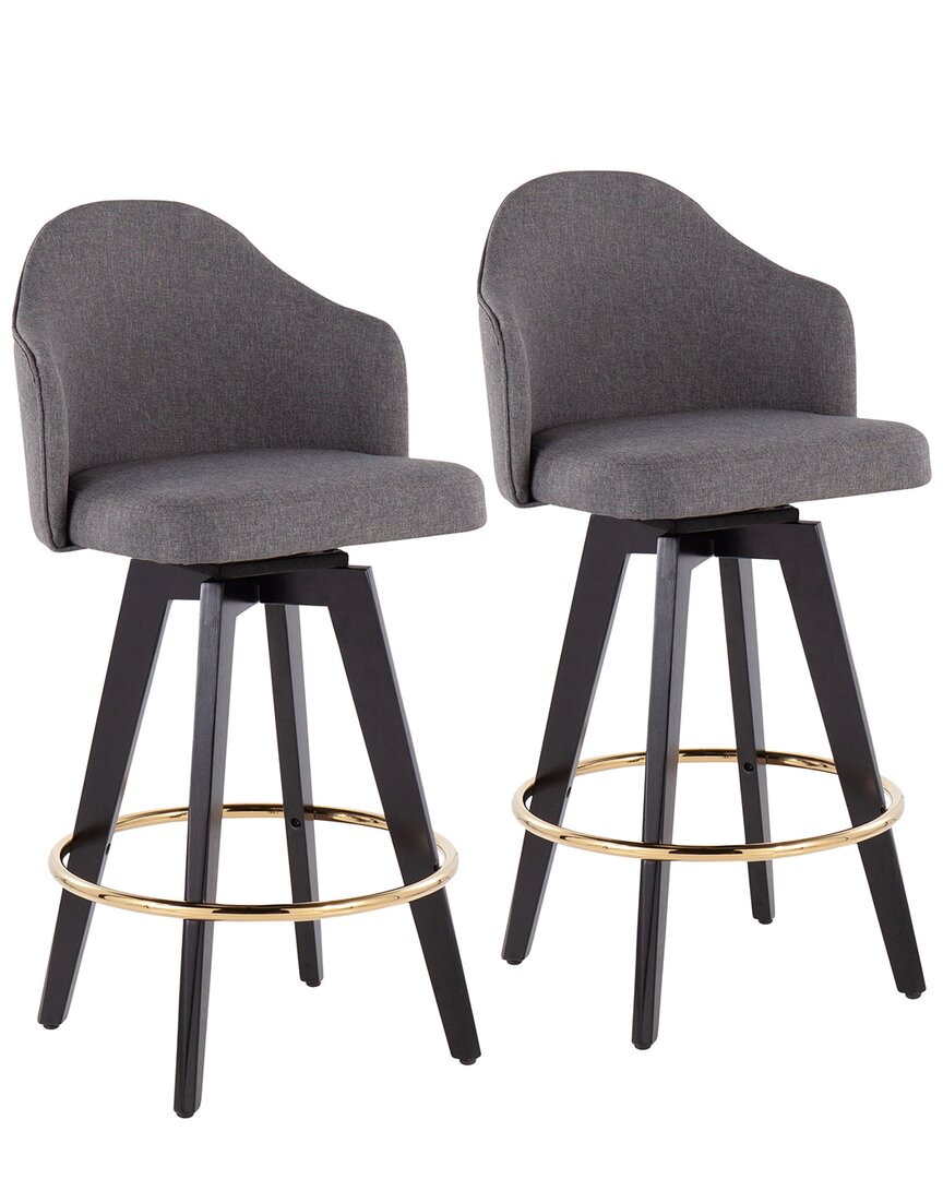 LUMISOURCE LUMISOURCE SET OF 2 AHOY 26IN COUNTER STOOLS 