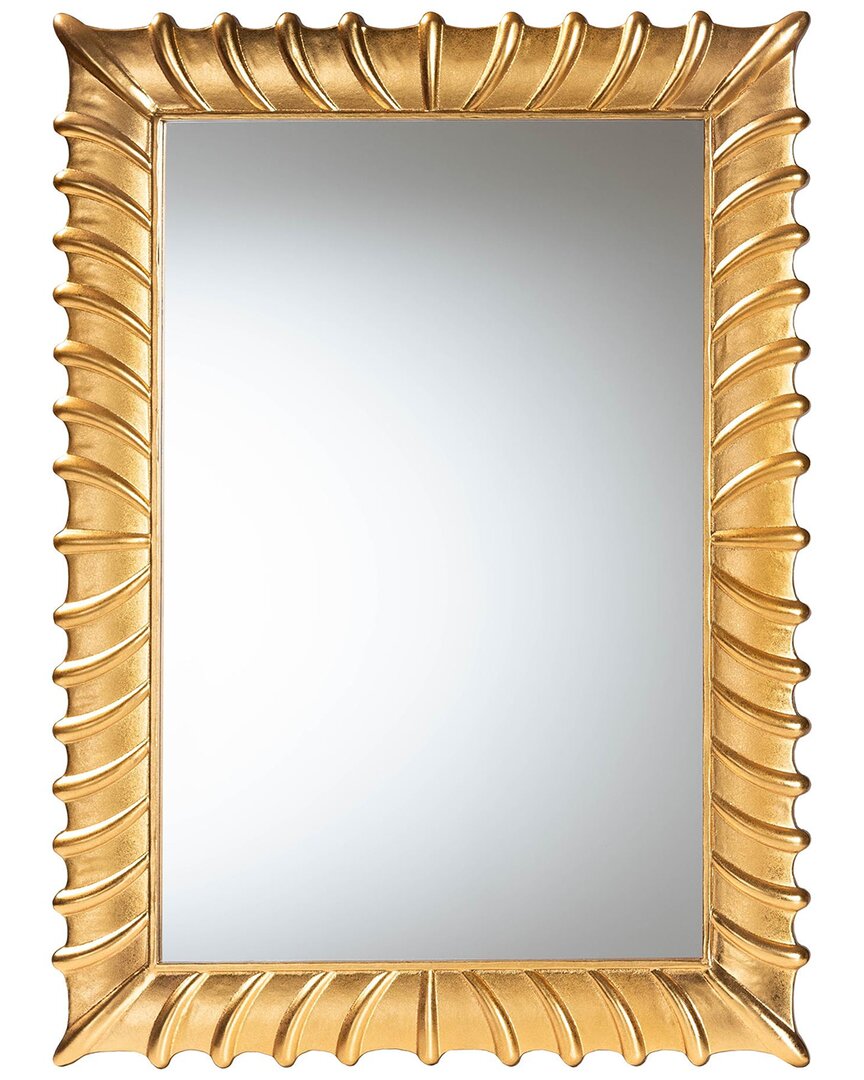BAXTON STUDIO BAXTON STUDIO YGRITTE ANTIQUE GOLDLEAF ACCENT WALL MIRROR