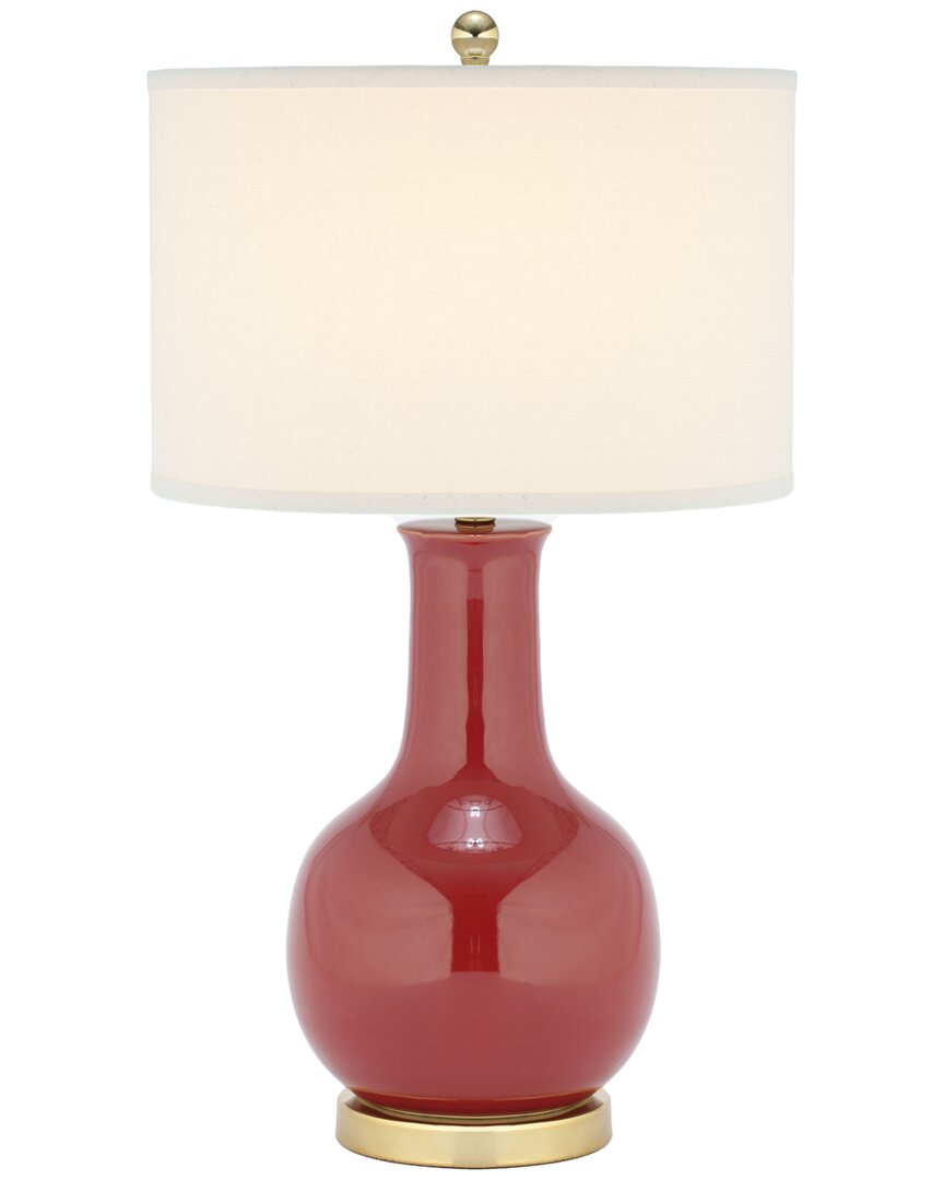 Safavieh Red 27.5in Ceramic Paris Lamp