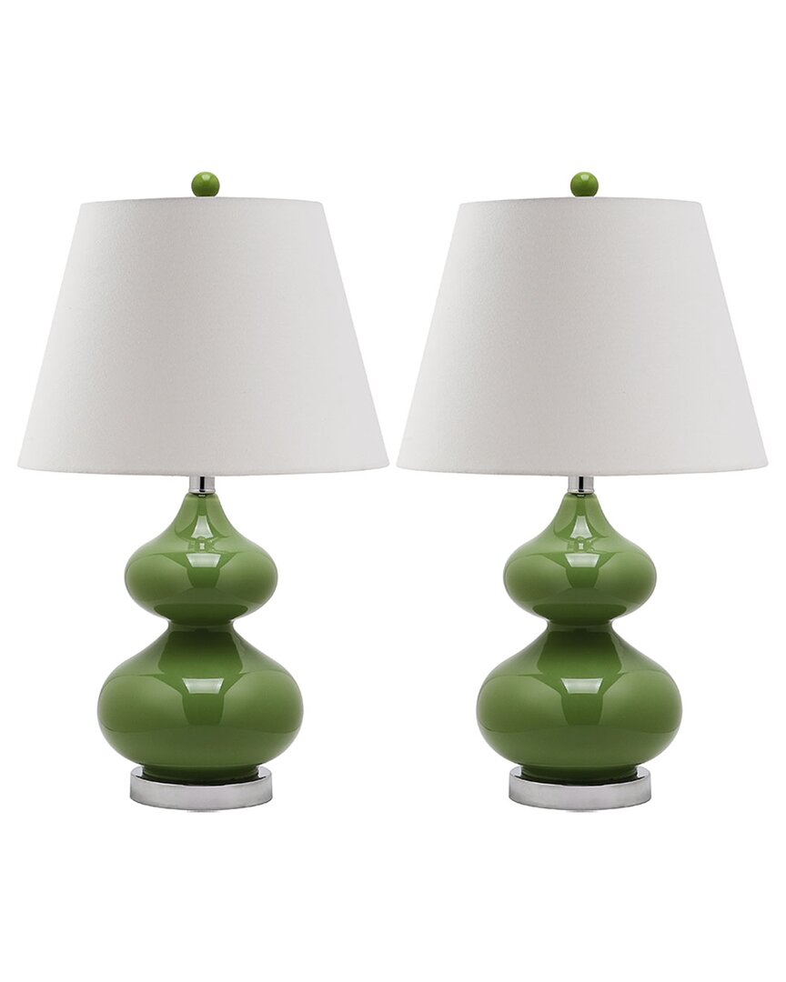 Safavieh Eva 24in Double Gourd Glass Lamp