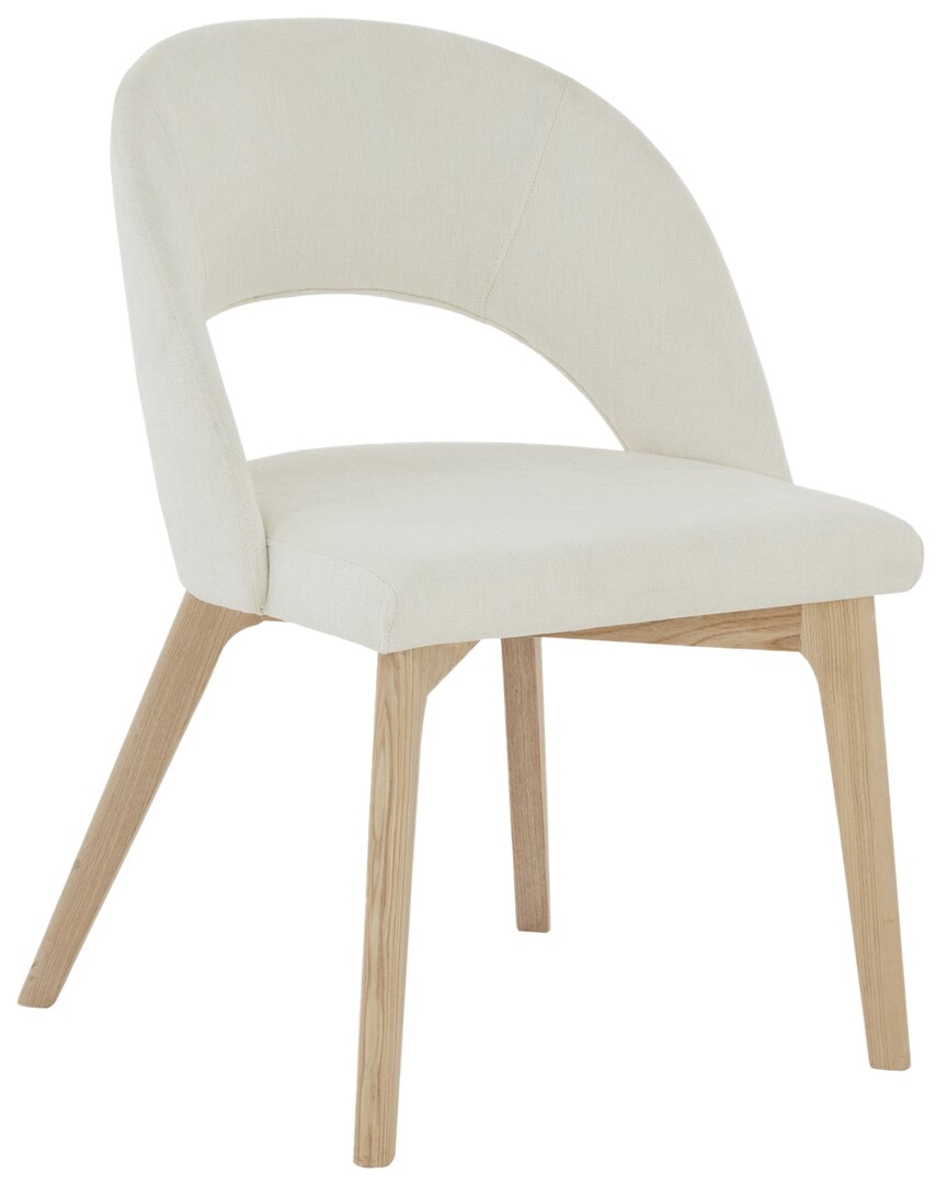 Safavieh Couture Rowland Linen Dining Chair In White