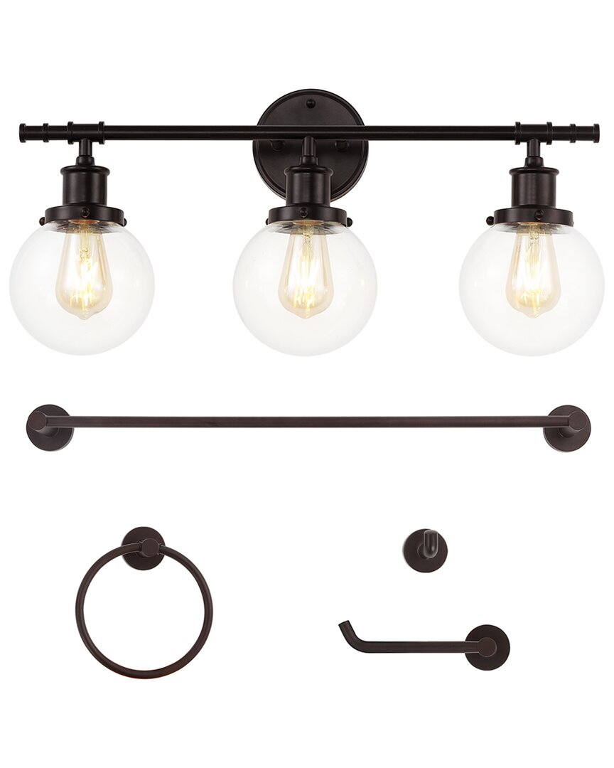 Jonathan Y Hugo Vanity Light Set In Black