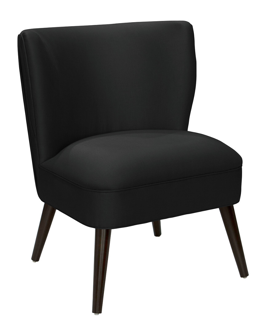 Skyline Furniture Armless Pleated Chair In Black