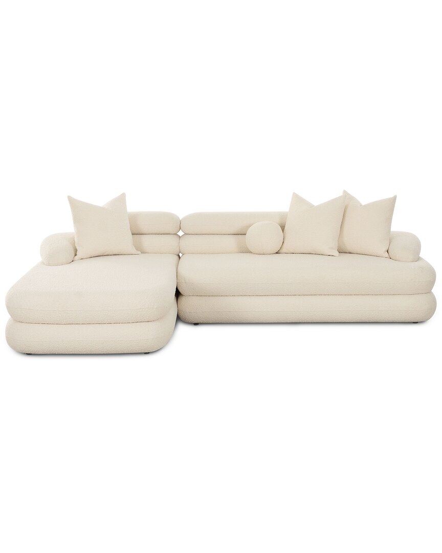 Tov Furniture Lulu Cream Boucle Modular Laf Sectional