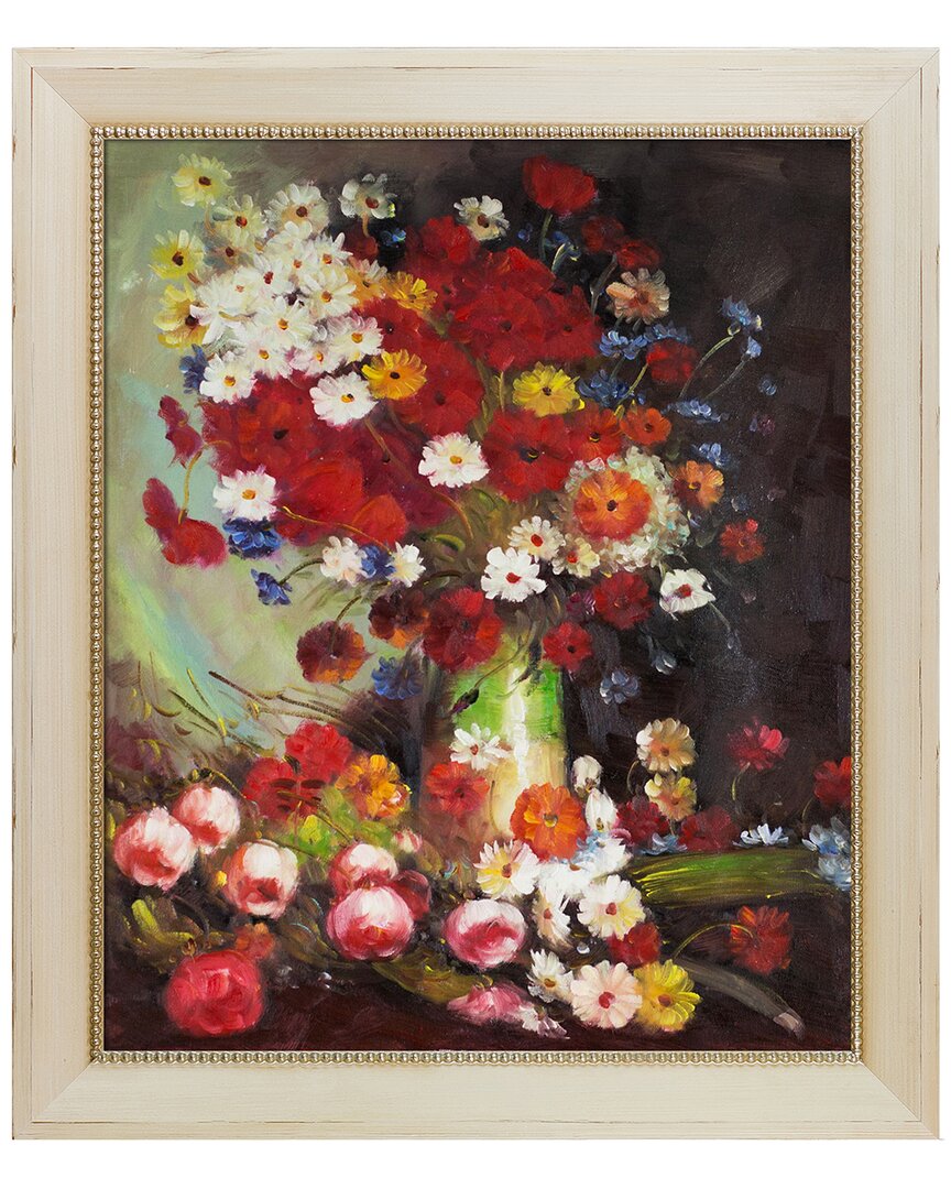 La Pastiche Vase With Poppies Canvas Art Print In Multicolor