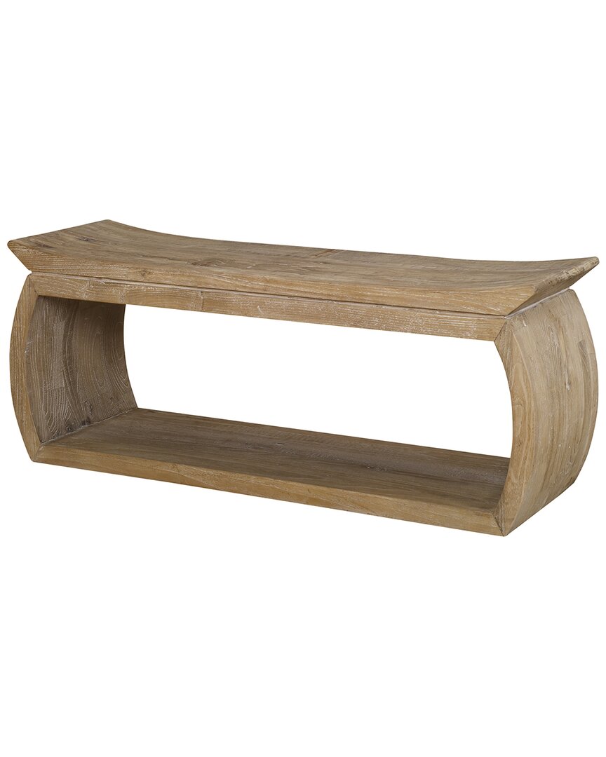 Uttermost Connor Reclaimed Wood Bench In Brown