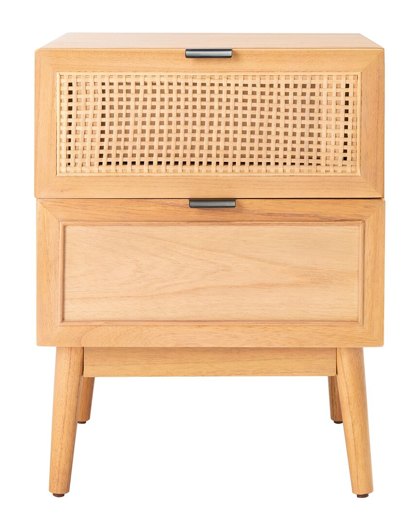 Safavieh Baisley 2-drawer Rattan Nightstand In Brown