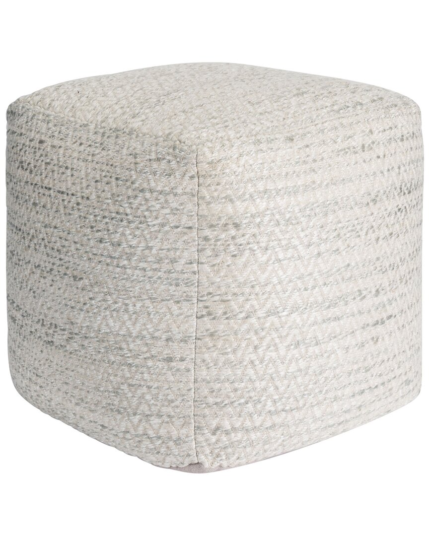 Pasargad Home Galaxy Zig-zag Design Pouf In Grey