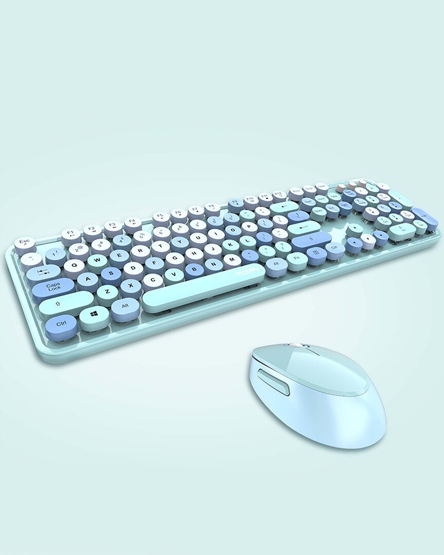 3p Experts Retro Blue Keyboard And Mouse Combo