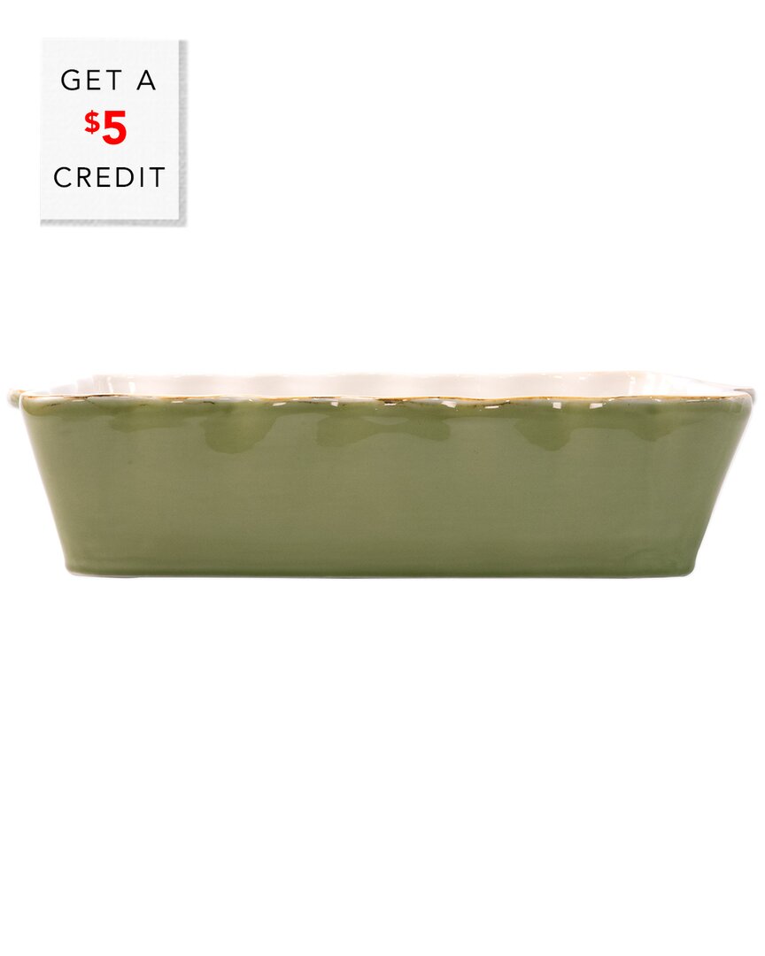 VIETRI VIETRI ITALIAN BAKERS LARGE RECTANGULAR BAKER WITH $5 CREDIT 