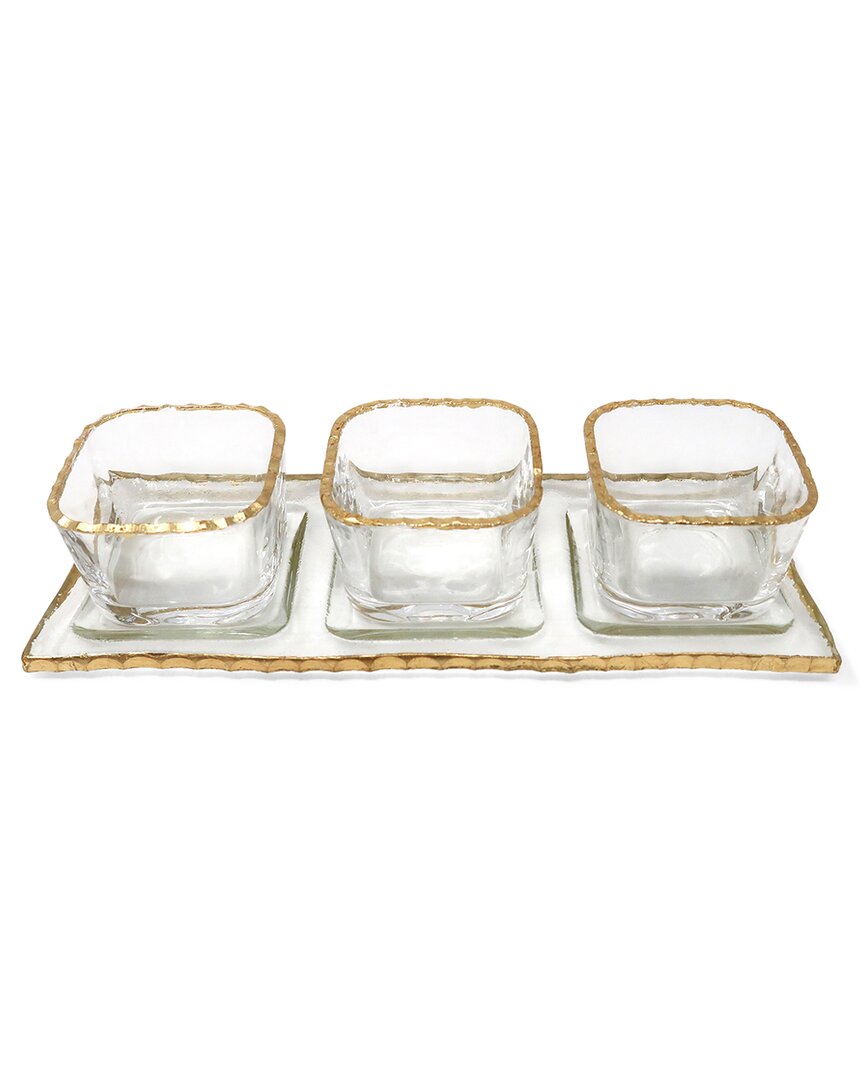 Vivience 3-bowl Relish Dish On Tray
