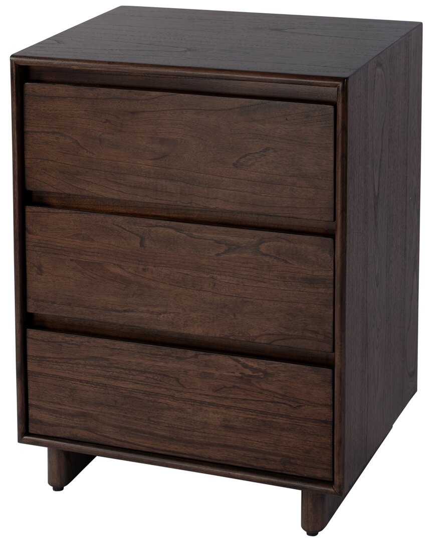 Butler Specialty Company Halmstad 22in Wood Panel 3-drawer Narrow Nightstand In Brown