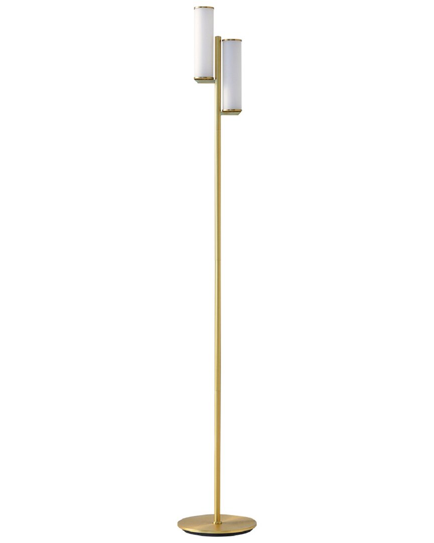Brightech Gemini Brass Led Floor Lamp