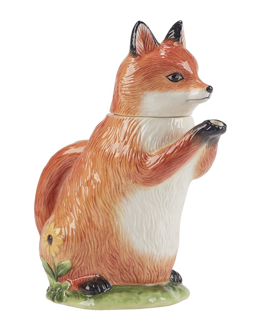Certified International Woodland Critters 3-d Fox Teapot