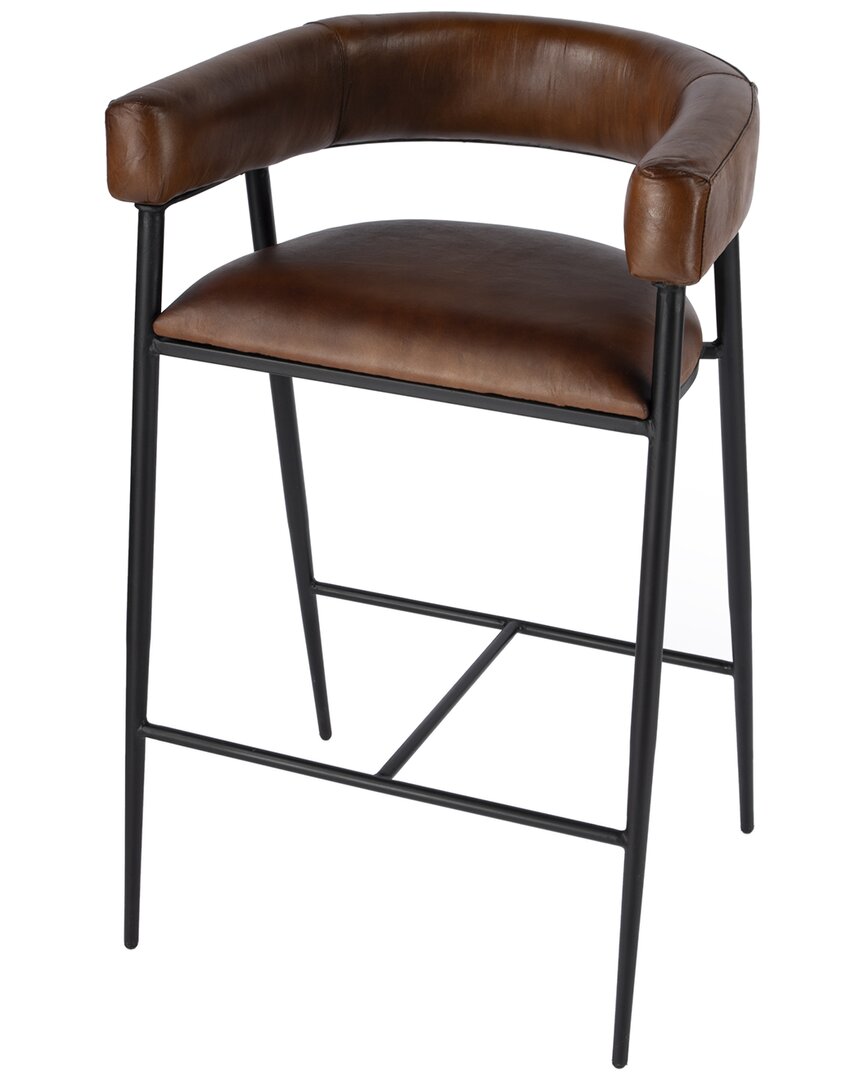 Butler Specialty Company Dallas Cushioned Bar Stool In Brown