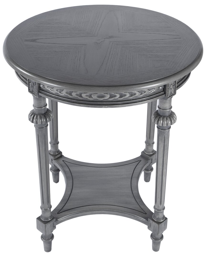 Butler Specialty Company Hellinger Round Lamp Table In Grey