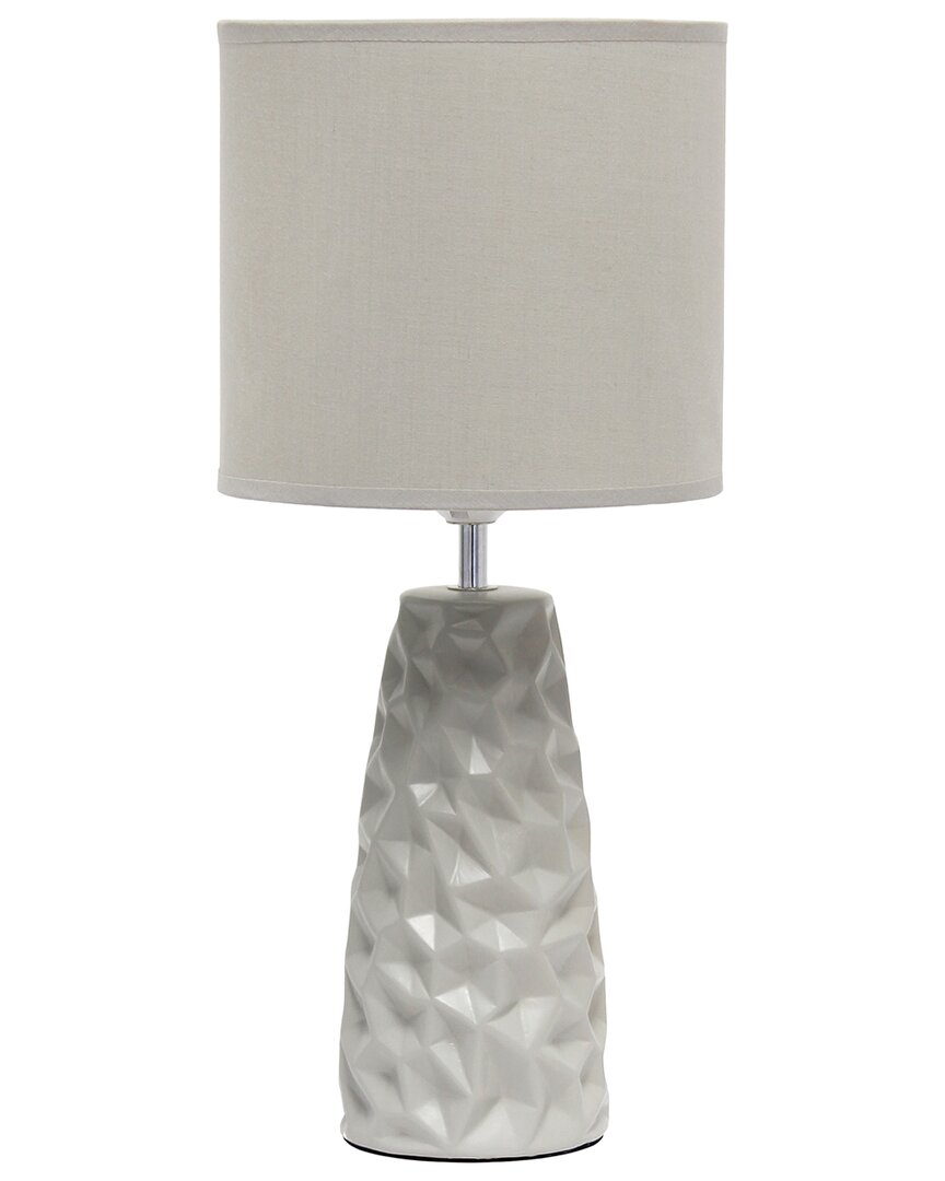 Lalia Home Laila Home Sculpted Ceramic Table Lamp In Gray