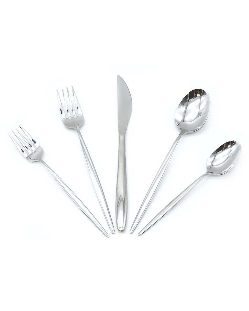 Lorena 20pc Eclipse Stainless Steel Silverware Flatware Cutlery Set