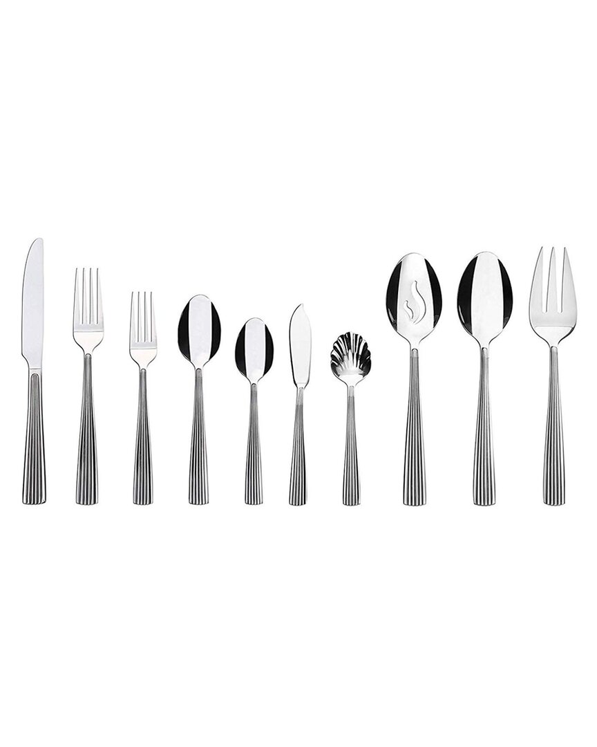 Lorena 45pc Stainless Steel Silverware Flatware Cutlery Set In Silver